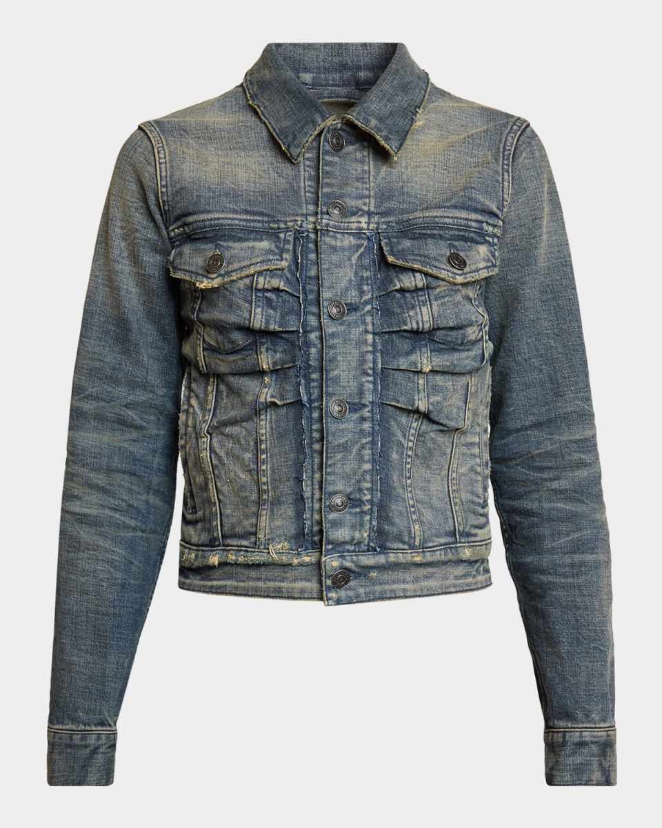 Ruched Denim Jacket